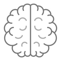 Brain Greyscale Line Icon