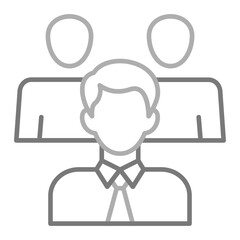 Leader Greyscale Line Icon