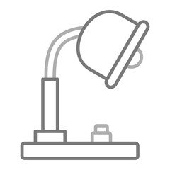 Table Lamp Greyscale Line Icon