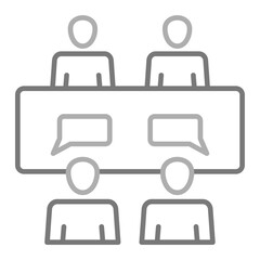 Meeting Greyscale Line Icon