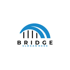 Bridge logo icon vector isolated
