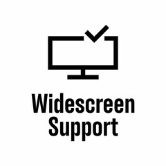 "Widescreen Support" vector information sign