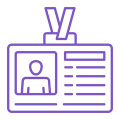 Id Card Multicolor Line Icon