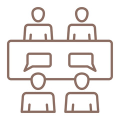 Meeting Multicolor Line Icon