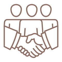 Teamwork Multicolor Line Icon