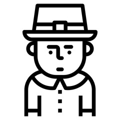 pilgrim Outline icon