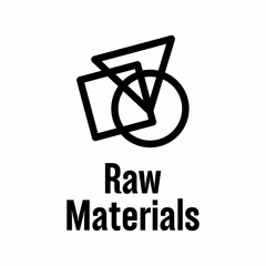 "Raw Materials" vector information sign
