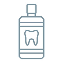 Mouthwash Multicolor Line Icon