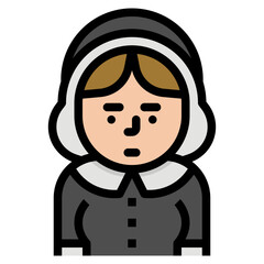 pilgrim Filled Outline icon