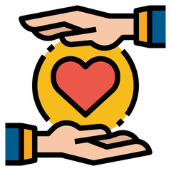 thank Filled Outline icon