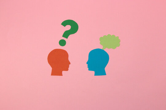 communication between two people, question and answer
