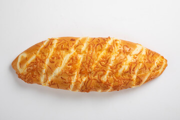 dried fruit bun isolated on white background