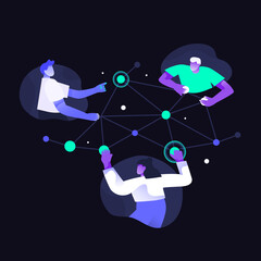 Flat characters network design team