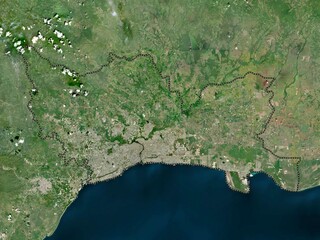 Santo Domingo, Dominican Republic. High-res satellite. No legend
