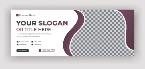 Simple corporate business Digital marketing webinar facebook cover or web banner design template