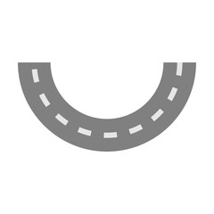 Fototapeta premium Top view of city road section vector illustration. Trees, roads, buildings, fences, tiles from above for map or plan isolated on white background. Landscape, cityscape
