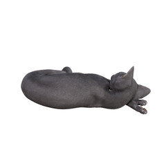 Sphynx cat isolated on transparent background. PNG File, 3D Rendering Illustration.