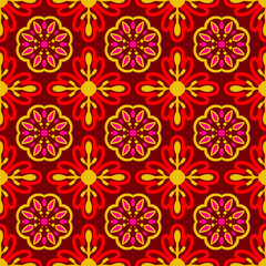 seamless pattern with flowers