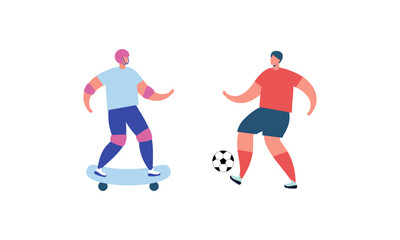 Fototapeta na wymiar People doing sports activities illustration vector