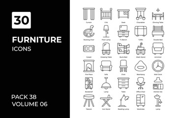 Furniture icons collection.