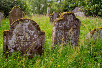 Kilmahog Cemetery, is located at Kilmahog, Callander, Stirlingshire, Scotland, UK. This churchyard is nearly 800 years old.A chapel was built on this little mount near the river Garbh Uisge,wild water