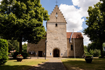 Kirchturm von Eggerode Wallfahrtsort im Münsterland