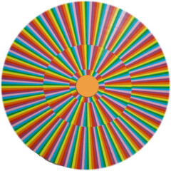 round centered pattern with rainbow color