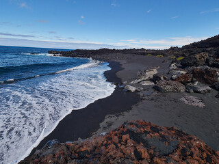 Fototapeta premium Ruta Litoral desde El Golfo en Lanzarote