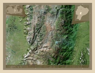 Chimborazo, Ecuador. High-res satellite. Major cities