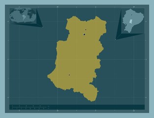 Chimborazo, Ecuador. Solid. Major cities