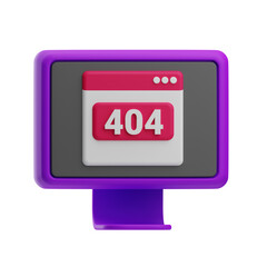 404 error illustration 3d