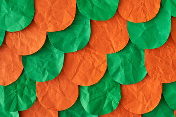 Green & Orange Paper Background