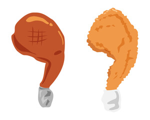 ローストチキンとフライドチキンのセット