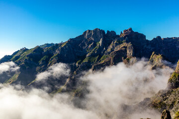 Wanderung zum höchsten Punkt auf der Azoreninsel Madeira - dem Pico Ruivo  - Portugal