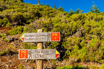 Wanderung zum höchsten Punkt auf der Azoreninsel Madeira - dem Pico Ruivo  - Portugal