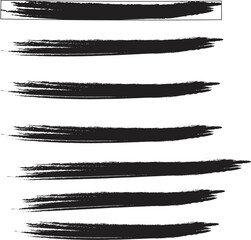 Set of black vector brush strokes, Paint brush, Grunge design, Background for text