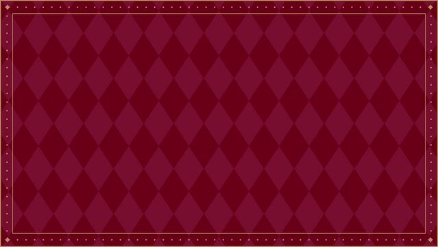 深い赤のゴシックな背景動画金枠ダイヤ柄