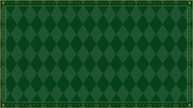 深緑のゴシックな背景動画金枠
ダイヤ柄