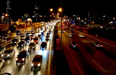 traffic at night