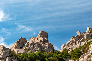 The beautiful natural scenery of Laoshan Mountain in Qingdao