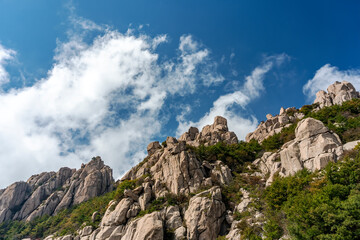 The beautiful natural scenery of Laoshan Mountain in Qingdao
