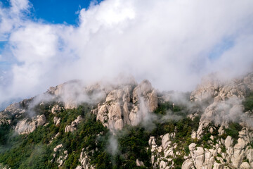 The beautiful natural scenery of Laoshan Mountain in Qingdao