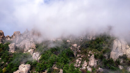 The beautiful natural scenery of Laoshan Mountain in Qingdao