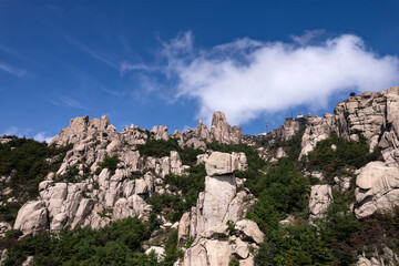 The beautiful natural scenery of Laoshan Mountain in Qingdao