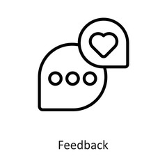 Feedback Outline Vector Icon Design illustration on White background. EPS 10 File