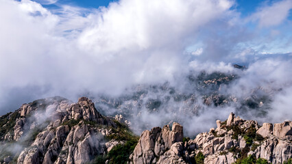 The beautiful natural scenery of Laoshan Mountain in Qingdao