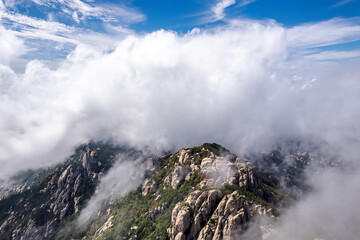 The beautiful natural scenery of Laoshan Mountain in Qingdao