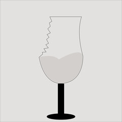 broken glass. simple design. Perfect for logos, symbols and icons