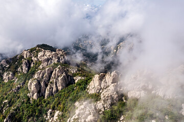 The beautiful natural scenery of Laoshan Mountain in Qingdao