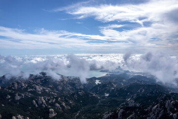 The beautiful natural scenery of Laoshan Mountain in Qingdao